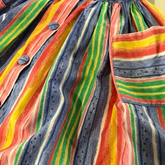 PJ Lindberg maxi sleeveless button front girls colorful summer dress size:4T - Picture 13 of 15